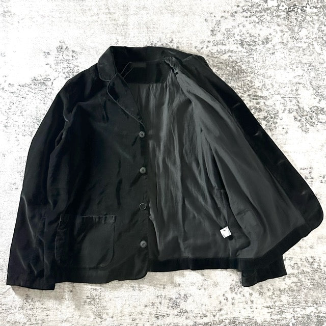CP SHADES Velvet Jacket Black Relaxed Fit – M