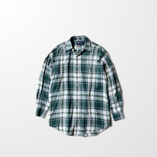 Ralph Lauren Linen Shirt – Green Check Pattern