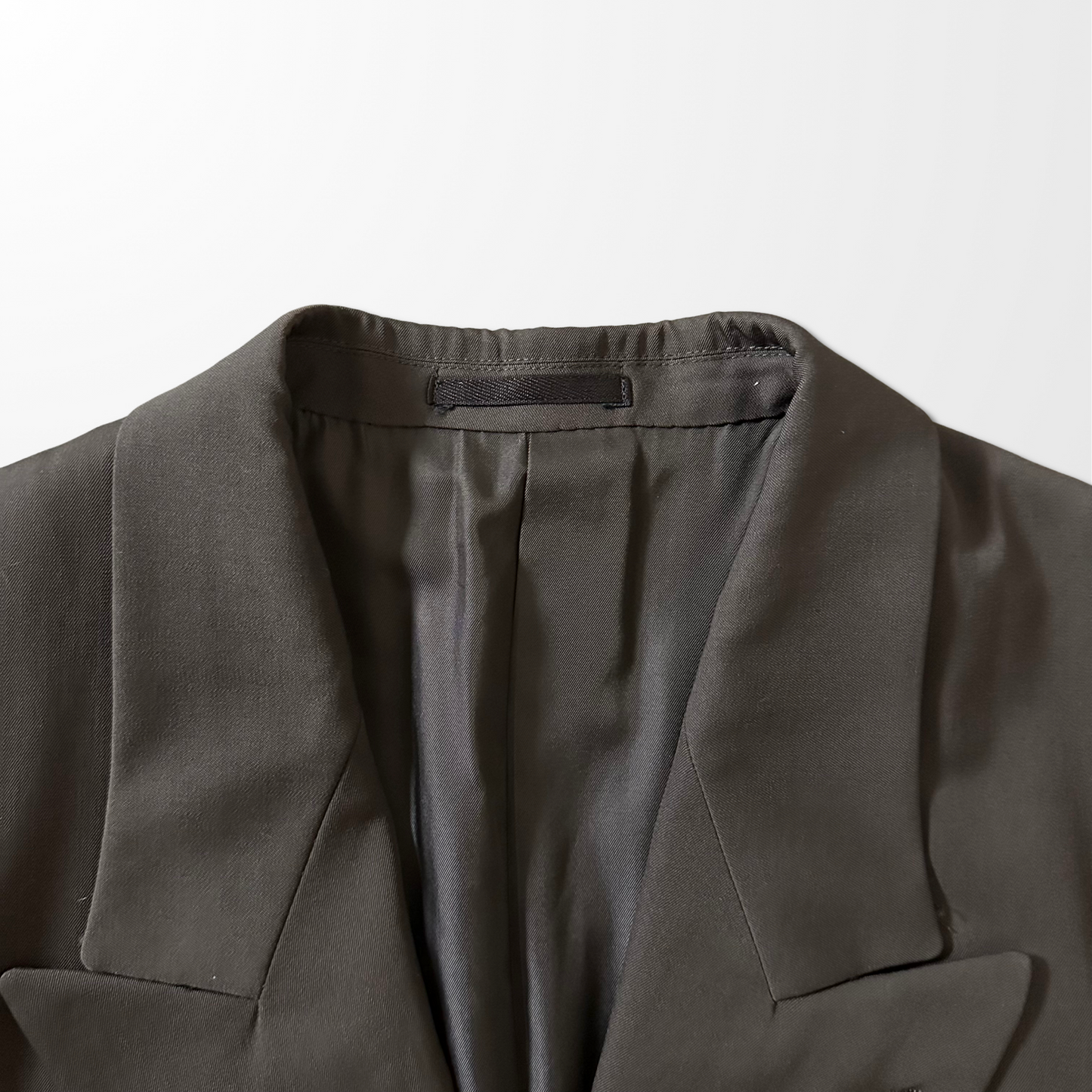 Wool Double Breasted Jacket – Dark Brown – Size L