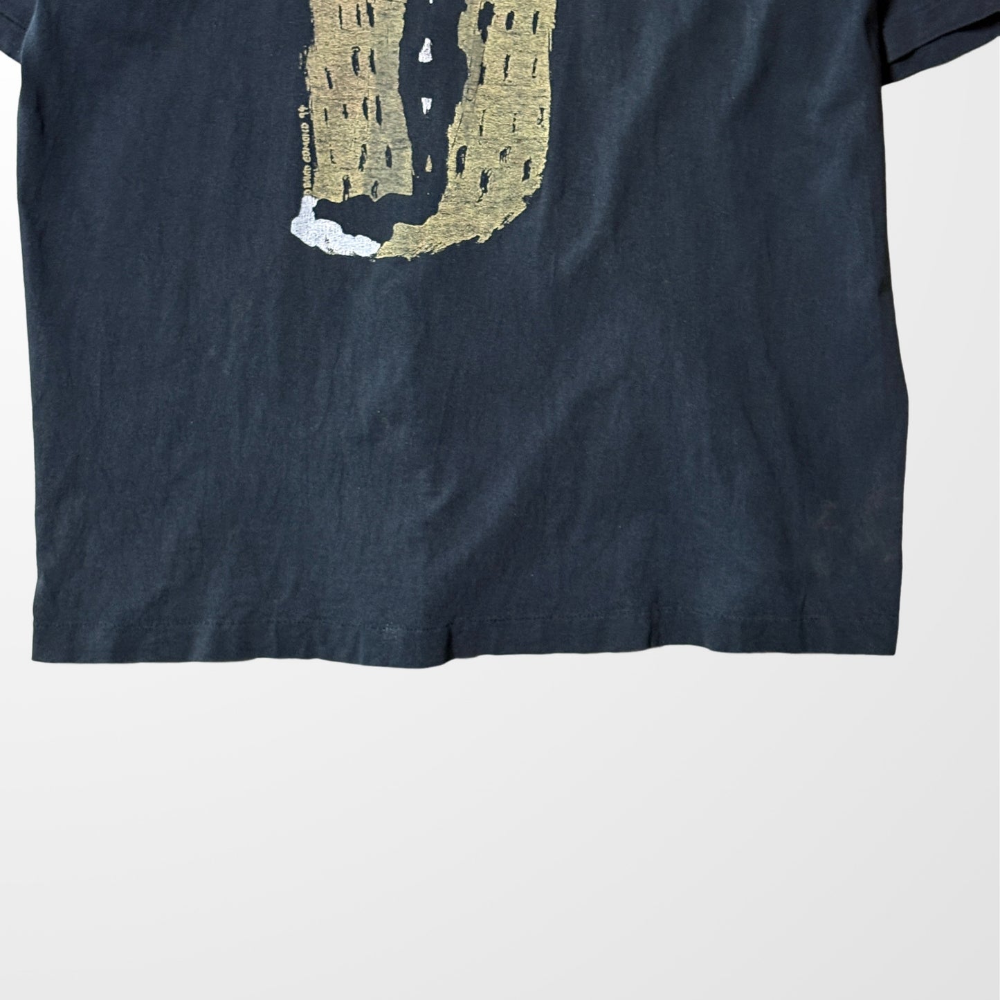 90s Art　Black Graphic T-Shirt – XL　Fruit of the Loom Screen Stars