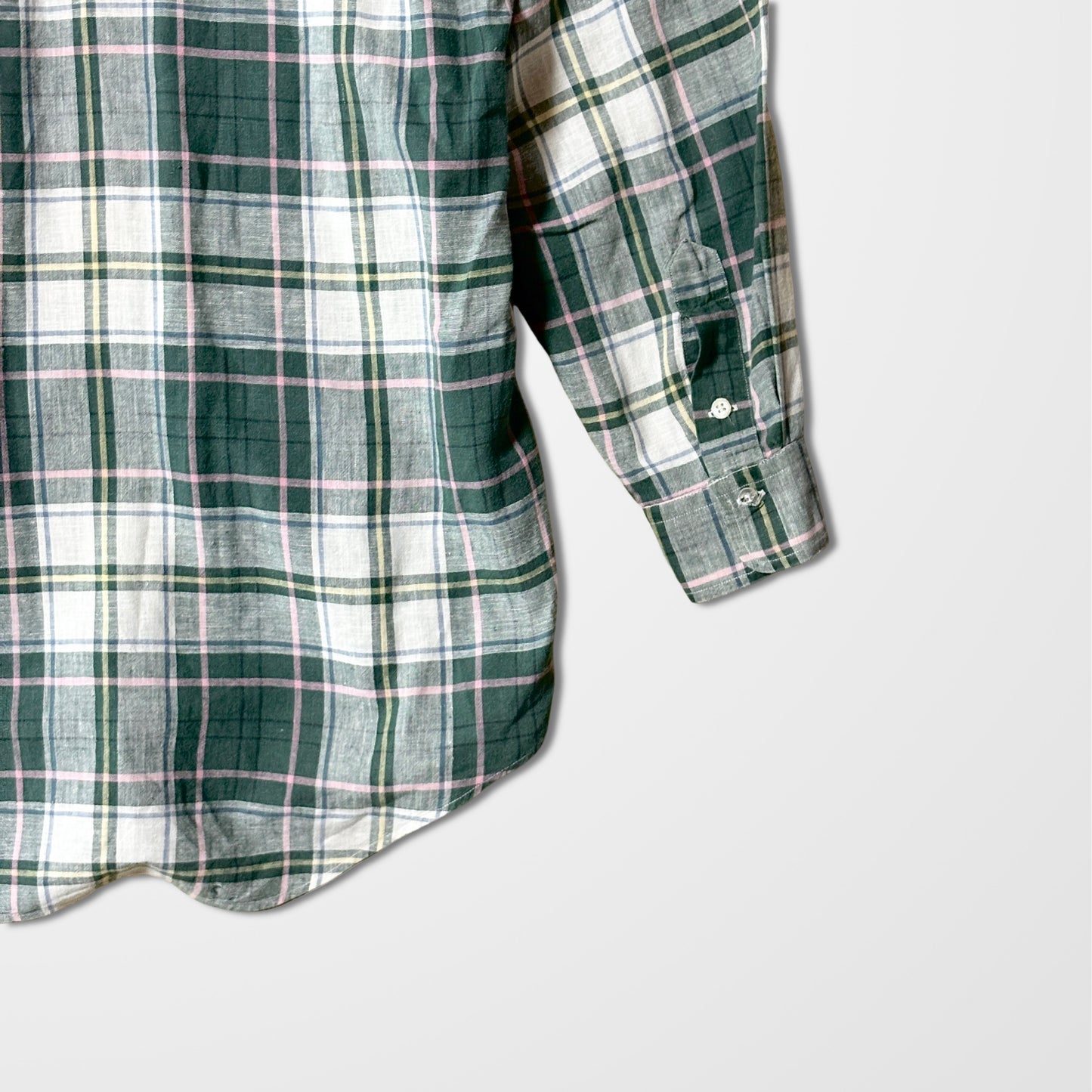 Ralph Lauren Linen Shirt – Green Check Pattern