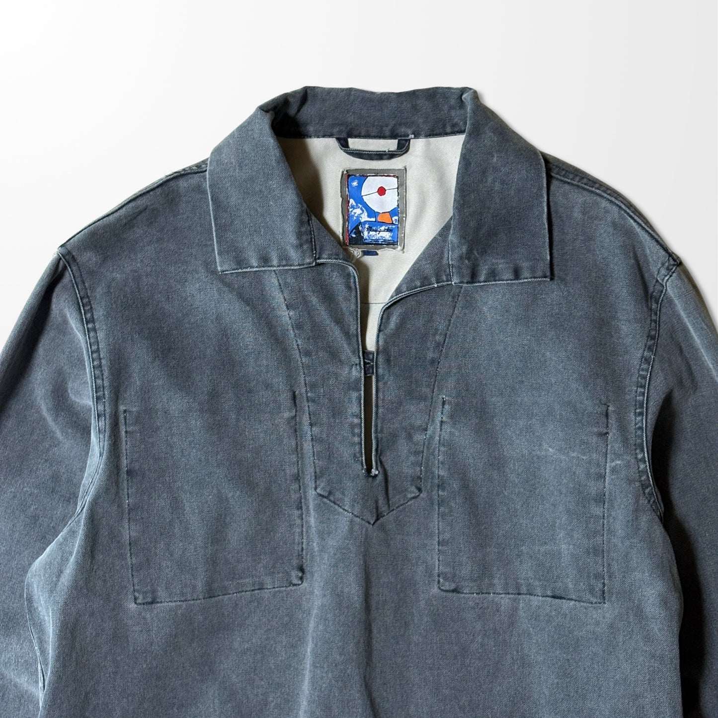 Mouqueton Cotton Denim Fisherman Smock – L