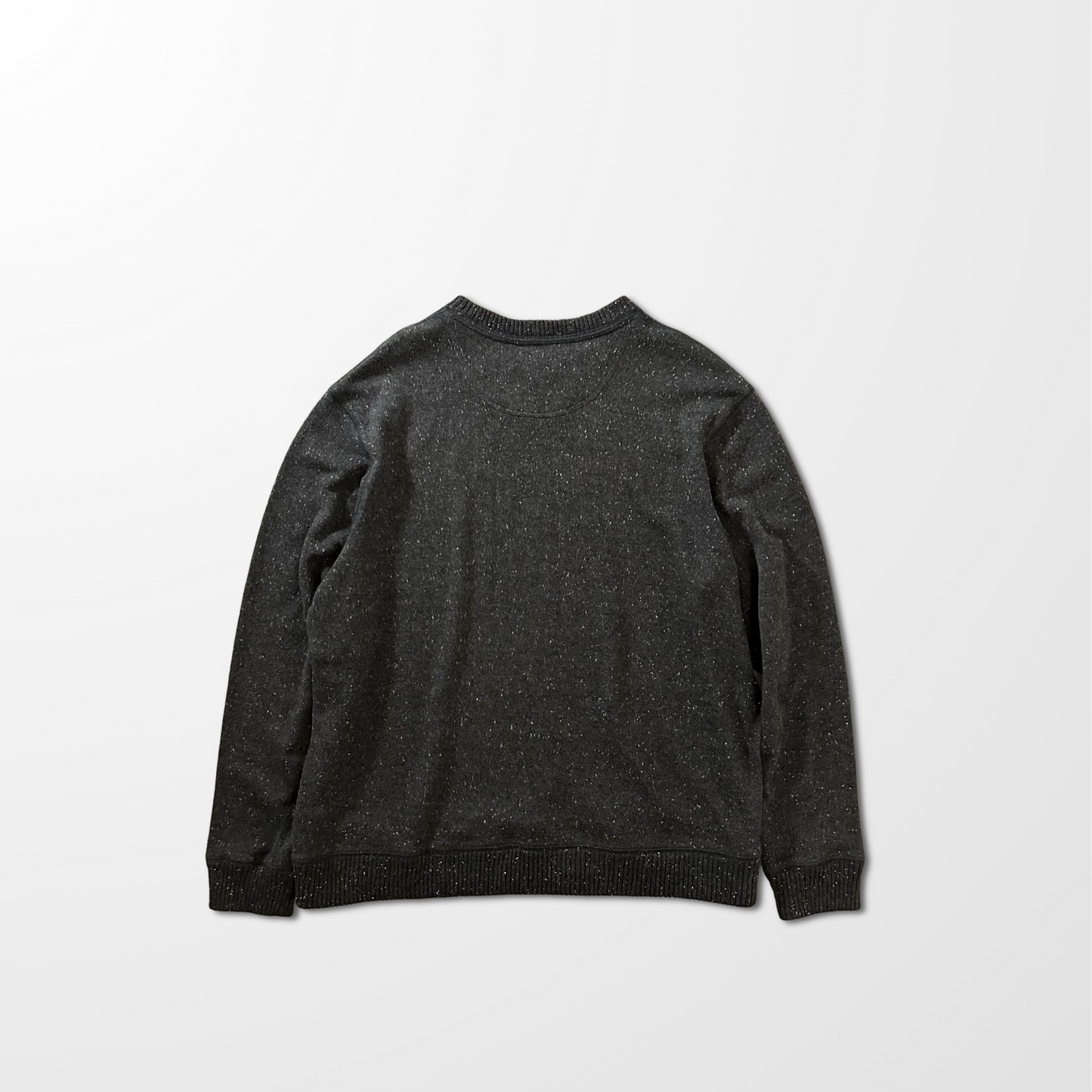 Lands’ End Speckled Knit Sweatshirt – XL / Charcoal