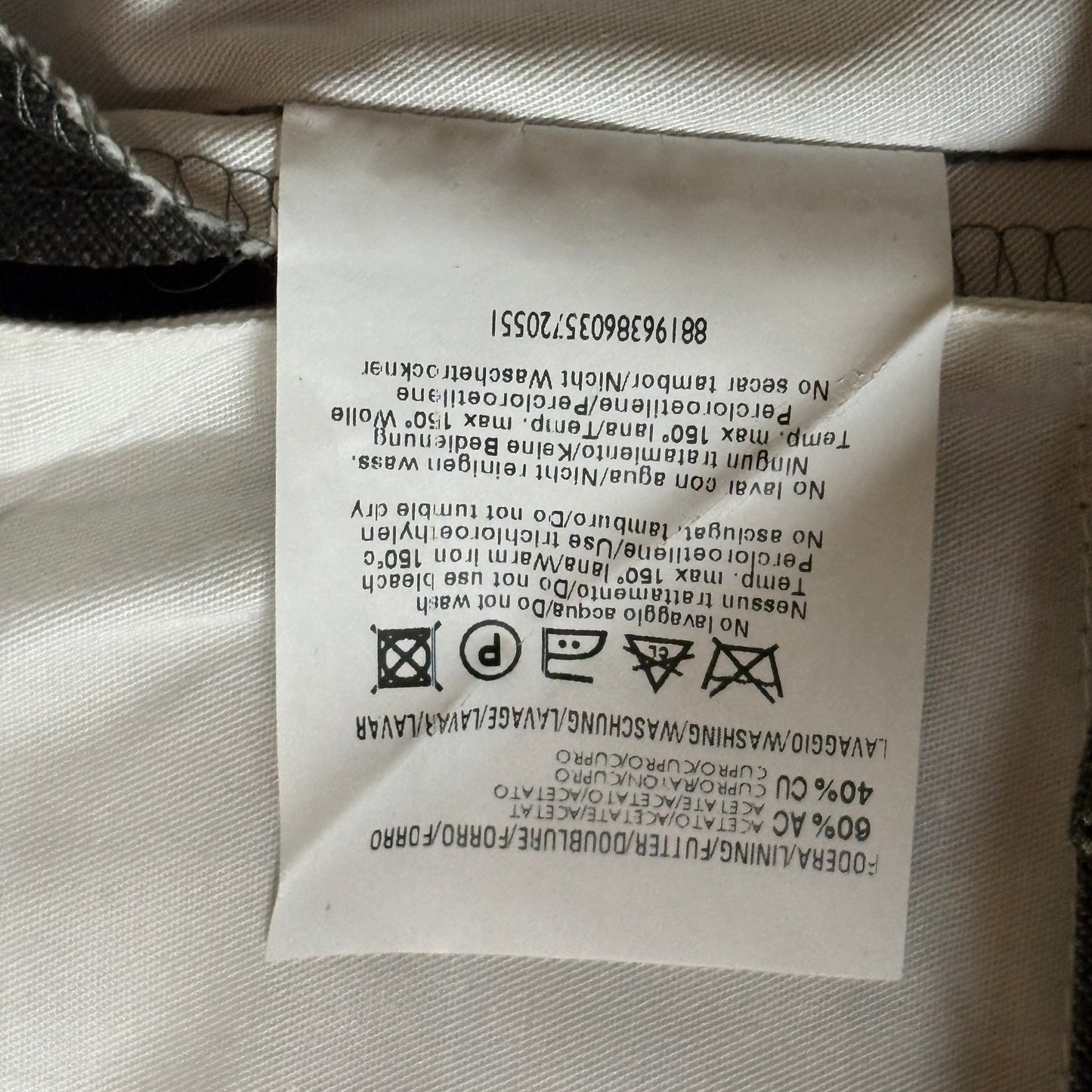 Zanella Wool Pleated Dress Pants – Charcoal – Size 34