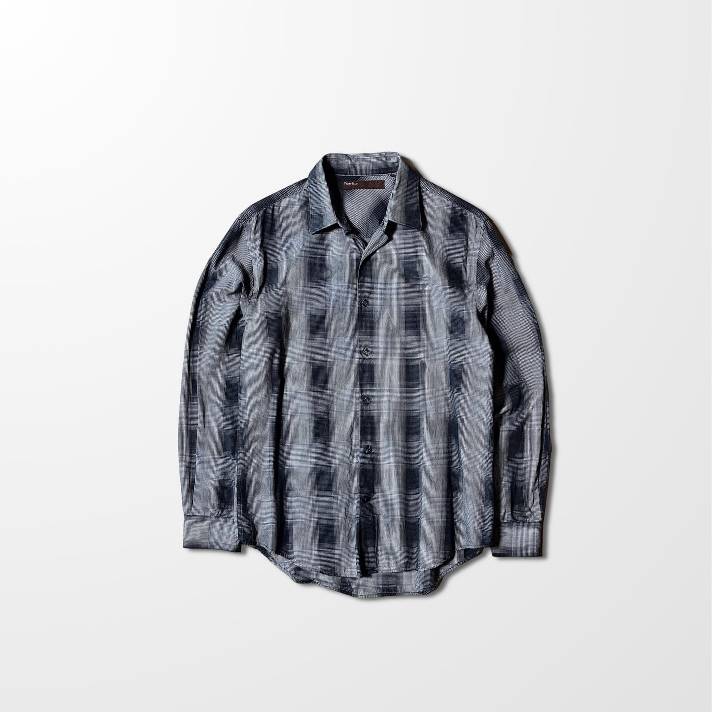Perry Ellis Cotton Black & White Check Shirt – M