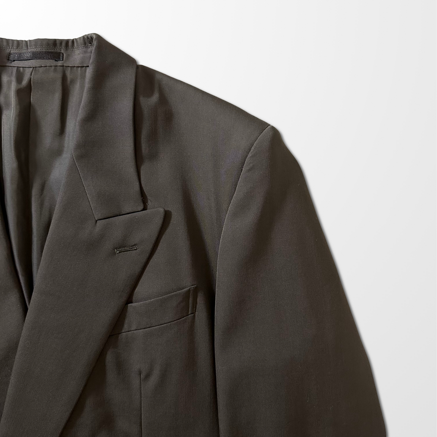 Wool Double Breasted Jacket – Dark Brown – Size L