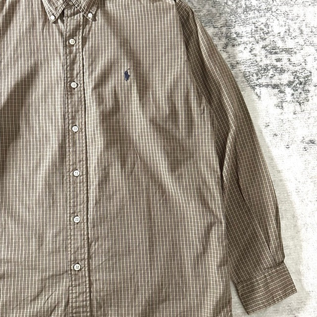 Polo by Ralph Lauren Blake Brown Check Cotton Shirt – S