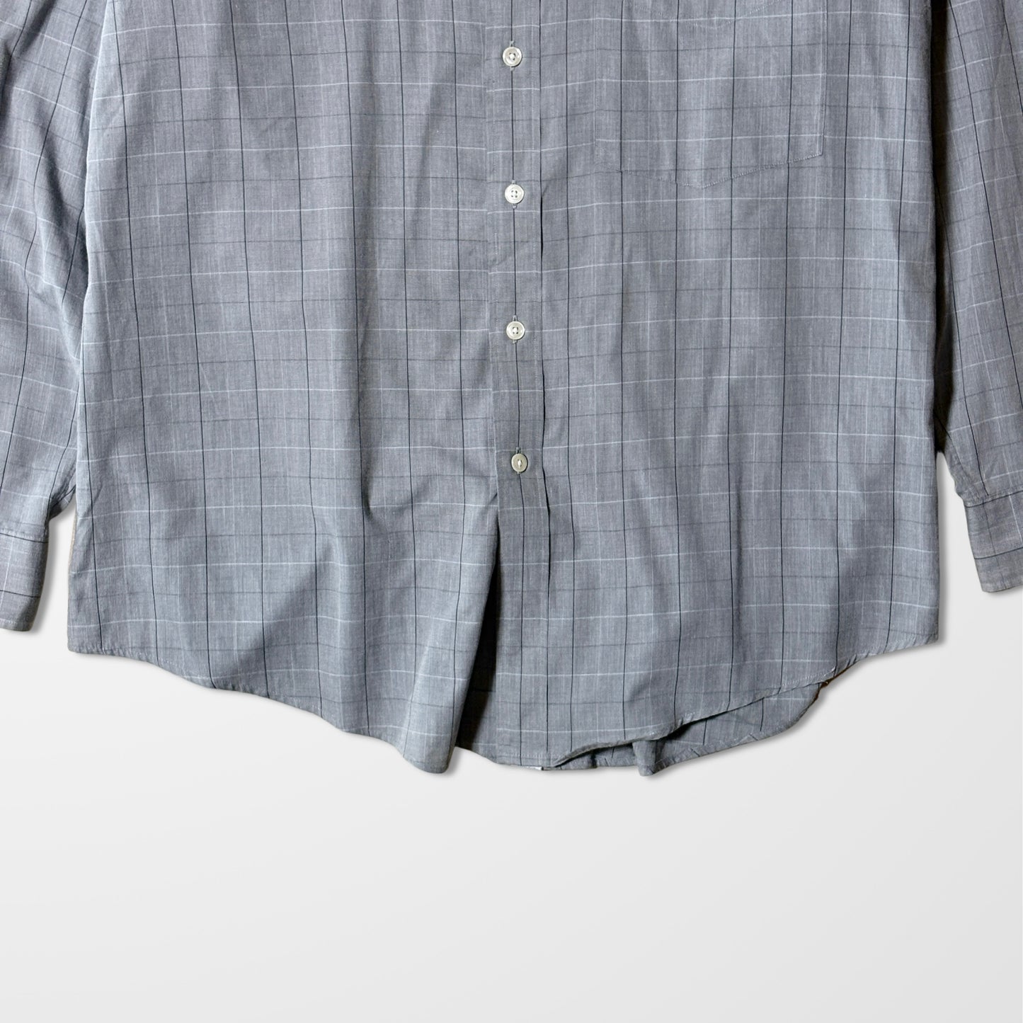 Christian Dior  Grey Check Dress Shirt - Le Chemise USA Made