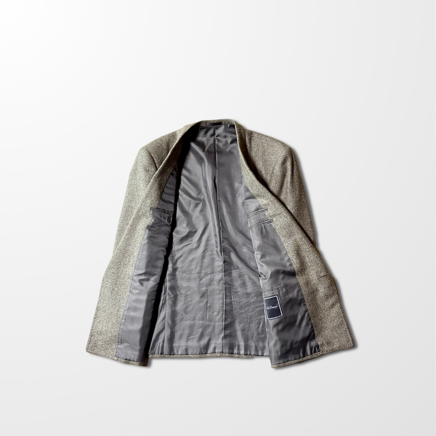 Double-Breasted Jacket – Beige Tweed – Made in Japan