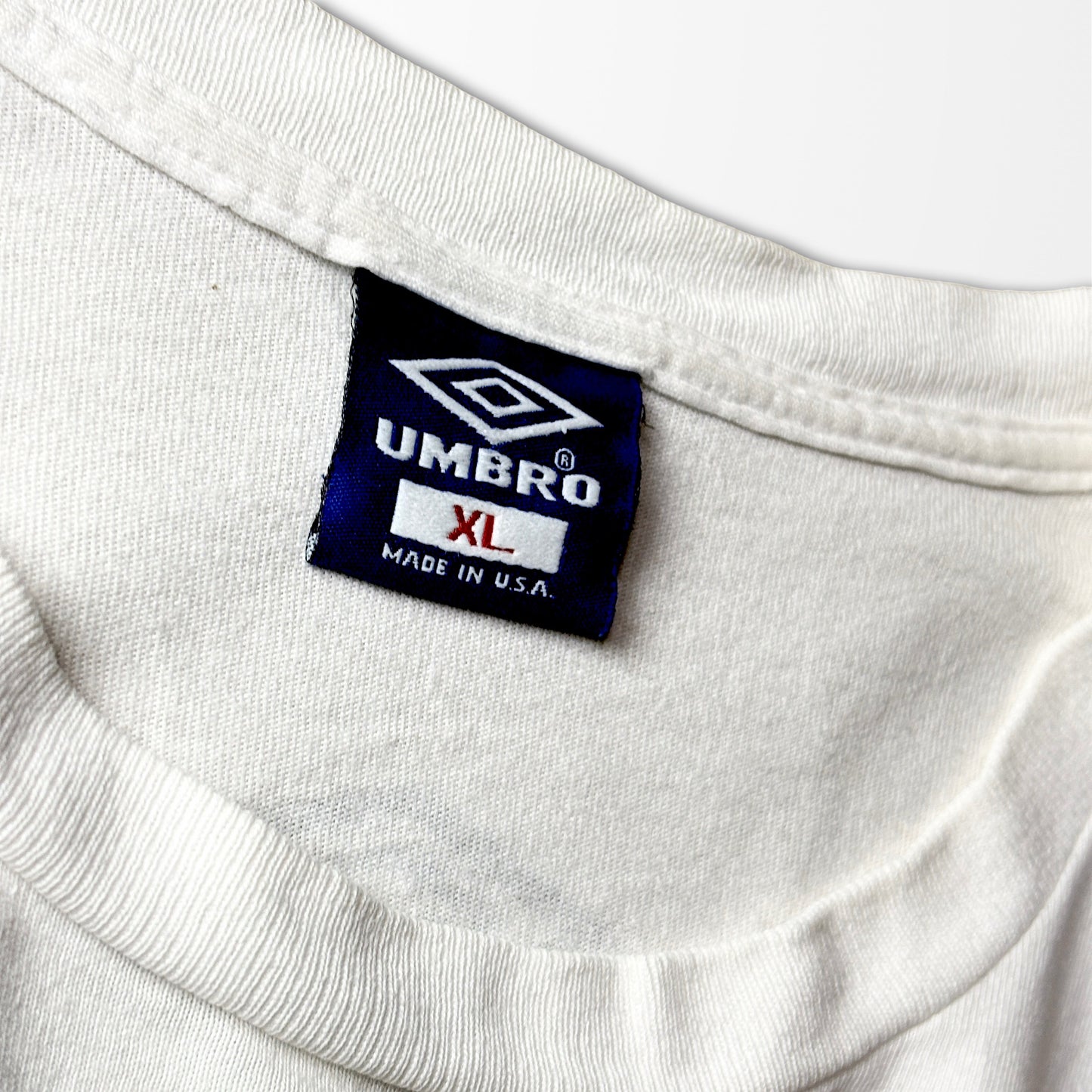 UMBRO vintage logo T-shirt / multi color embroidery / Made in USA / single stitch