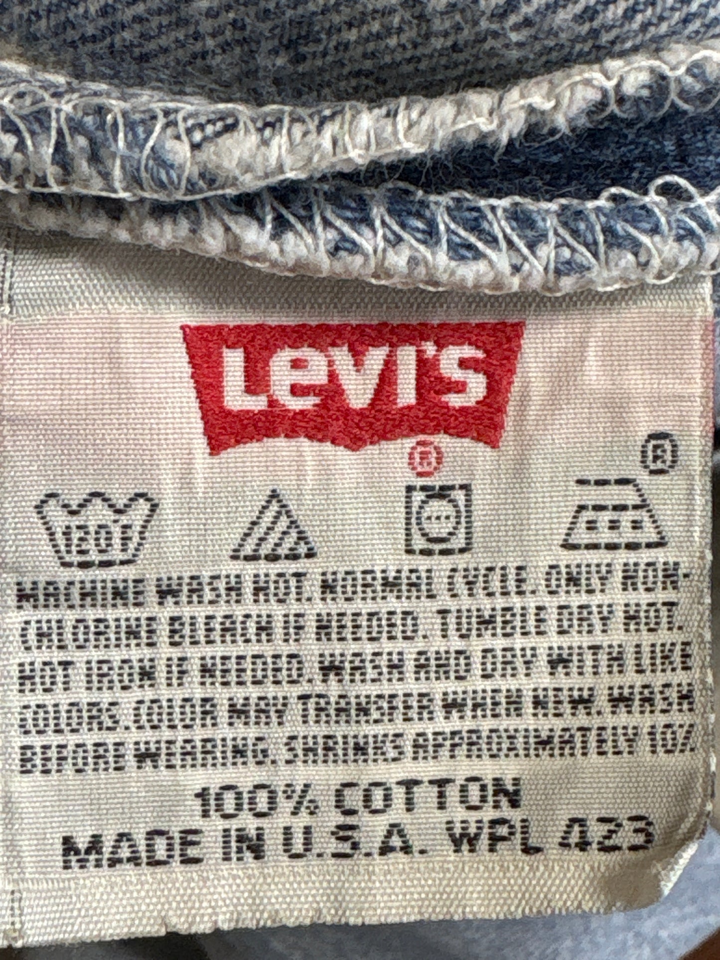 Levi’s 501 Vintage Distressed Jeans – Paint Stains & Heavy Fade – Made In USA  W38
