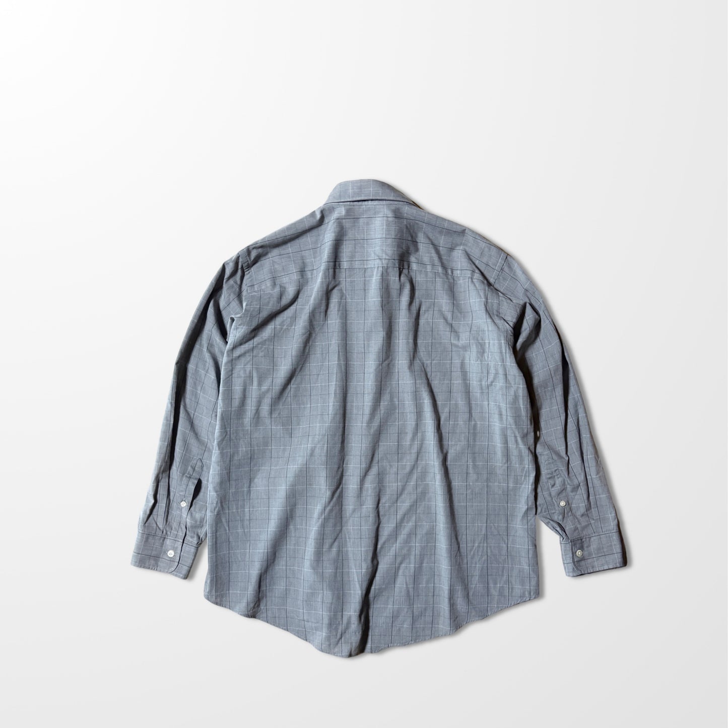 Christian Dior  Grey Check Dress Shirt - Le Chemise USA Made