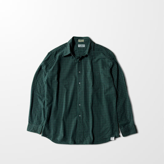 L.L.Bean Check Shirt XL Green Purple Vintage USA