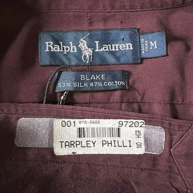 Ralph Lauren Burgundy Silk Blend Shirt – M