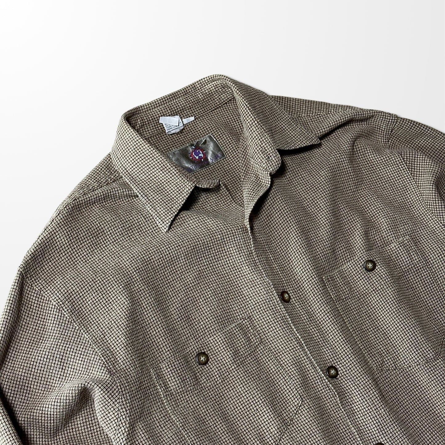 Flannel Mini Check Shirt – L Brown
