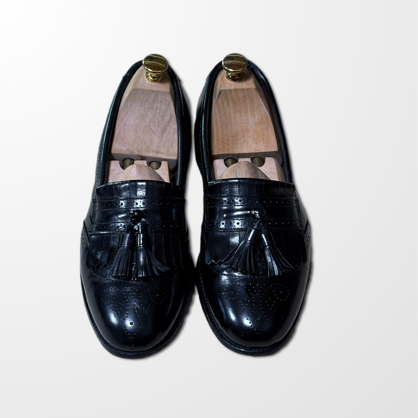 Allen Edmonds Leather Tassel Loafers – Black / US 8D