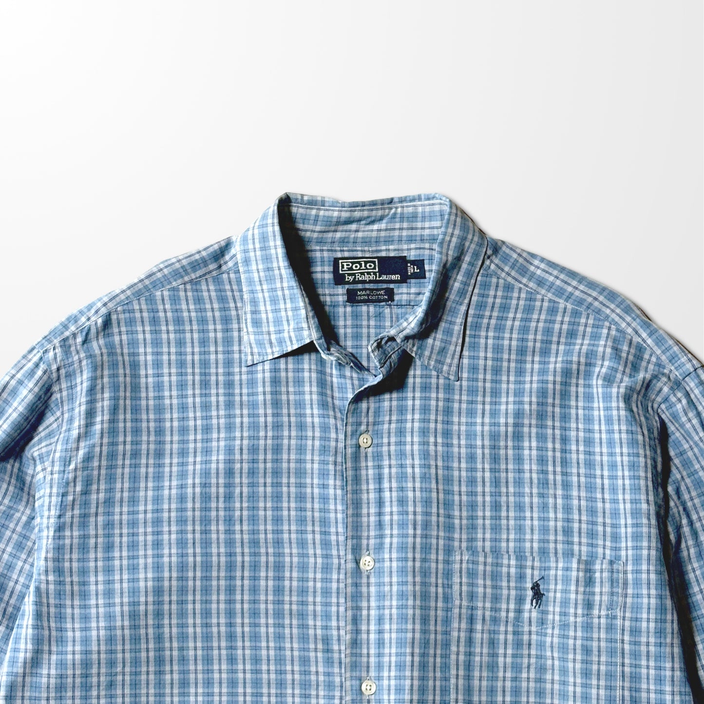 Ralph Lauren Cotton Blue Check Shirt – L