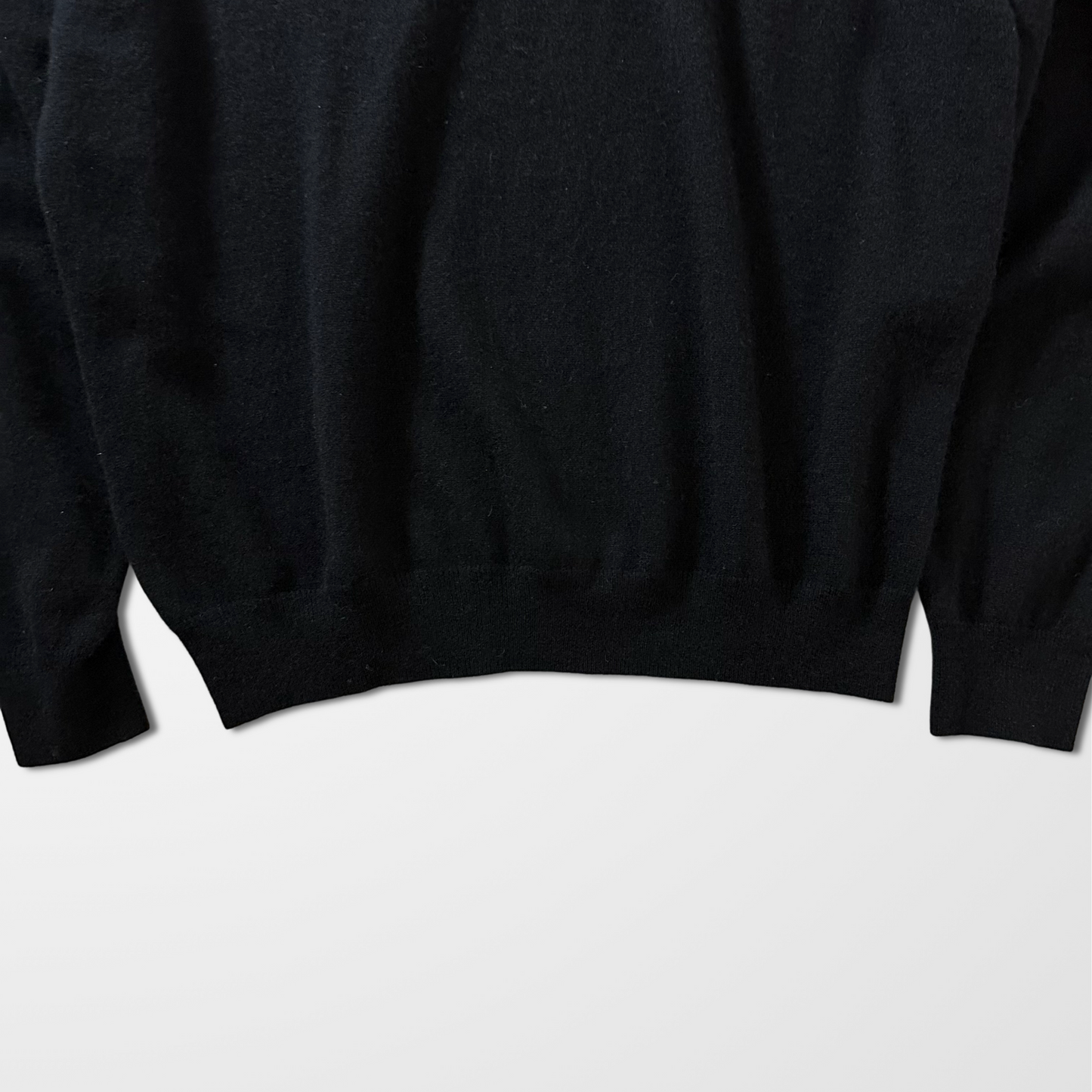 Pure 2-Ply Cashmere Knit Polo Sweater – Black / L