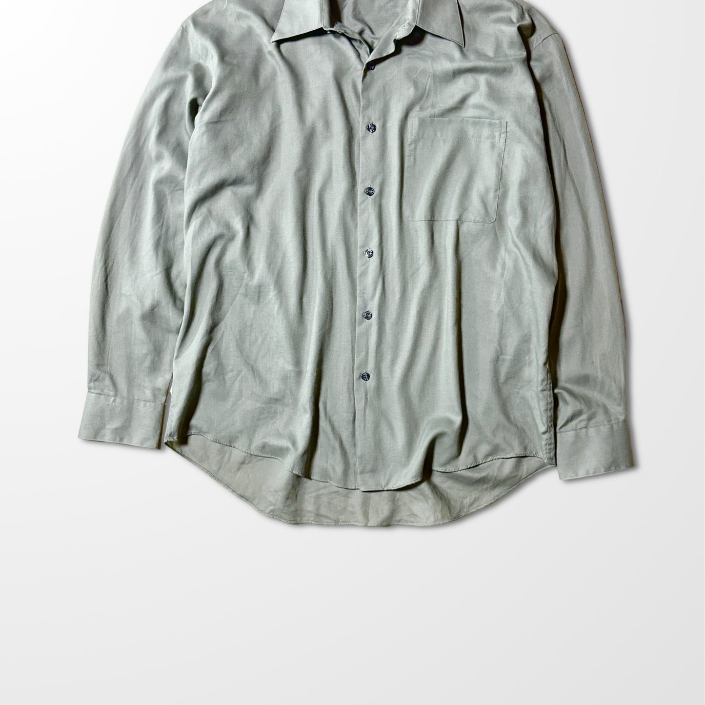 Yves Saint Laurent Cotton Blend Sage Green Shirt – L