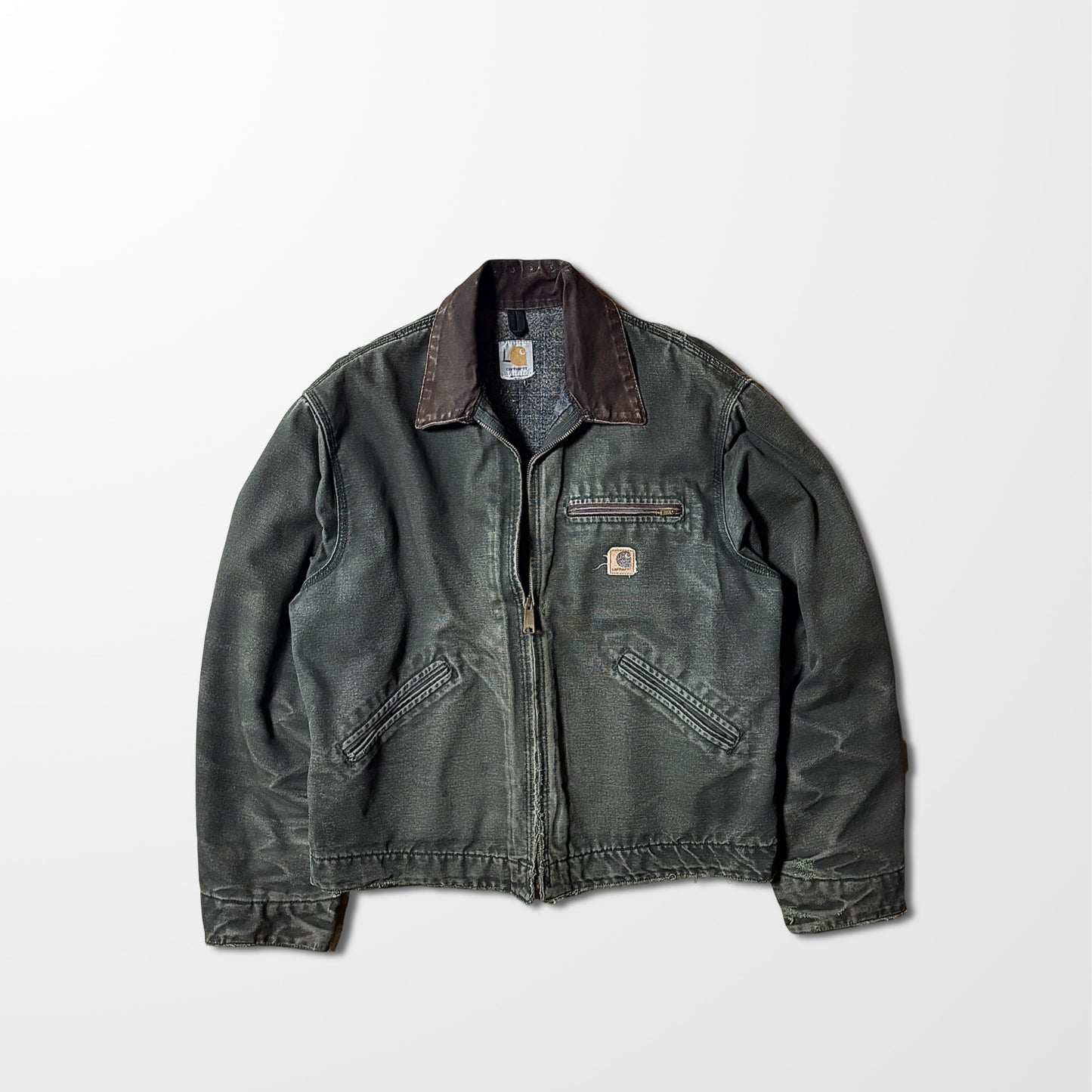 Carhartt Detroit Jacket – Moss Green, Blanket Lined, Vintage L