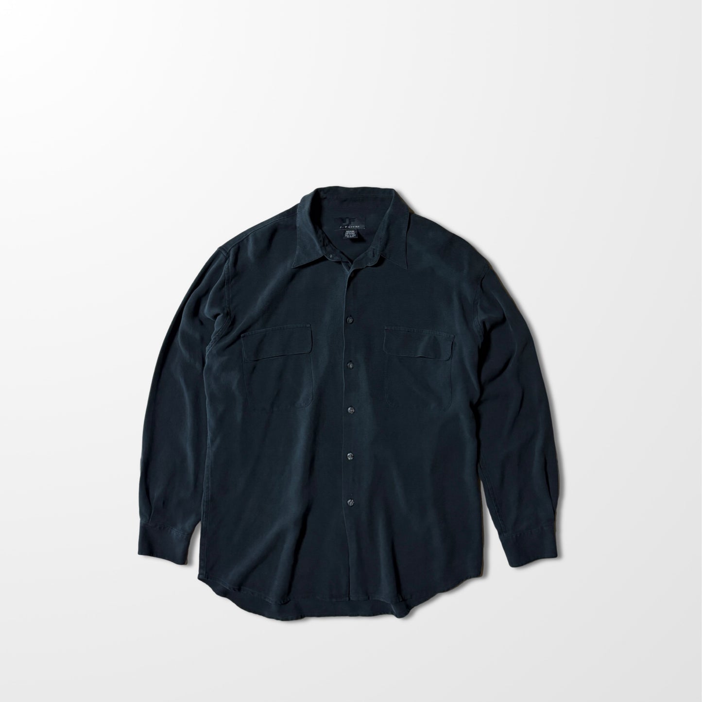 Silk Flap Shirt – Charcoal Black MEDIUM