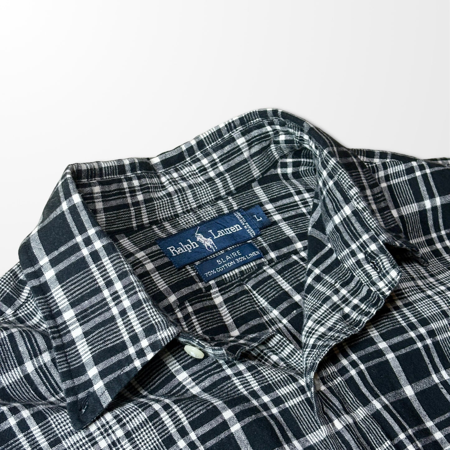 Ralph Lauren Cotton Linen Check Shirt – L