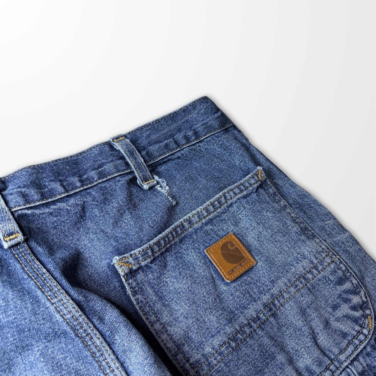 Carhartt Loose Fit Denim Work Pants - 100% Cotton - Size 38x30