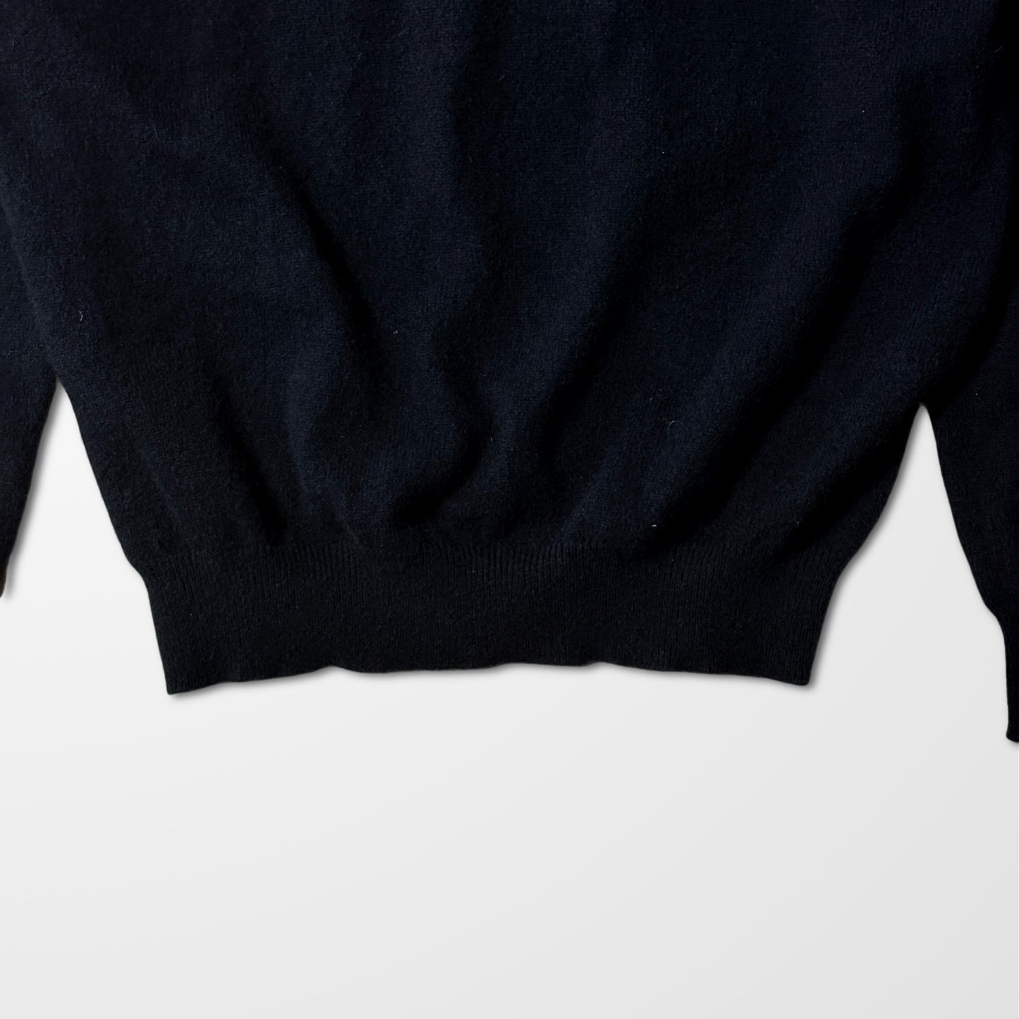 2Ply　Cashmere 100% Knit Polo Sweater Black – L