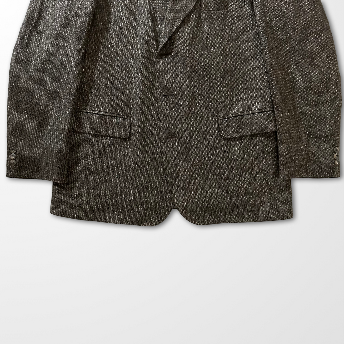 Tweed Jacket – Brown – Size XL Made in U.S.A. Wool Blend