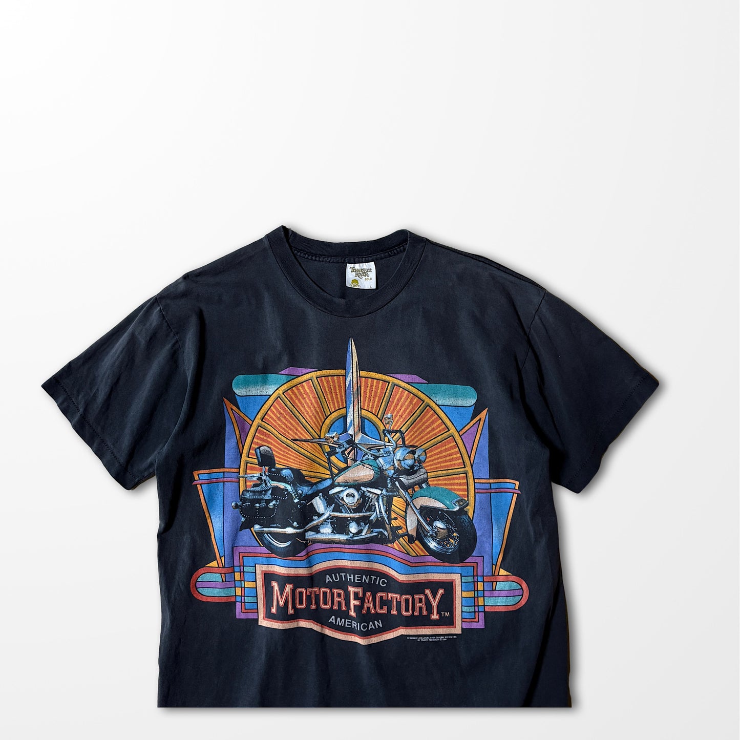 Motor Factory T-shirt / American motorcycle graphic /  single stitch