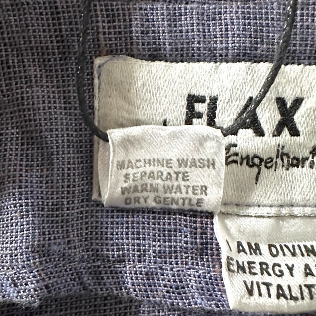 FLAX Linen Jacket Blue Relaxed Fit – M