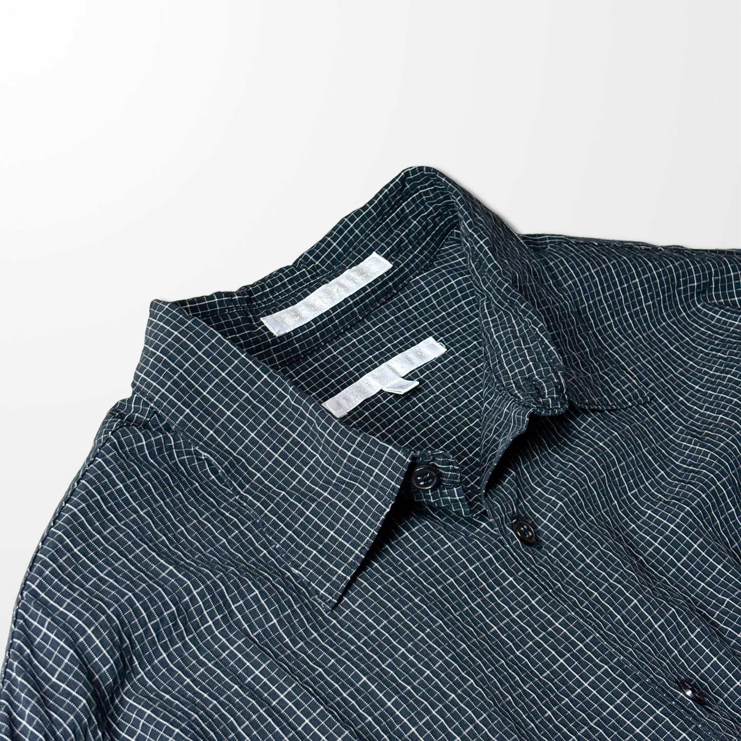 Rayon Blend Black Grid Shirt – XL Perry Ellis
