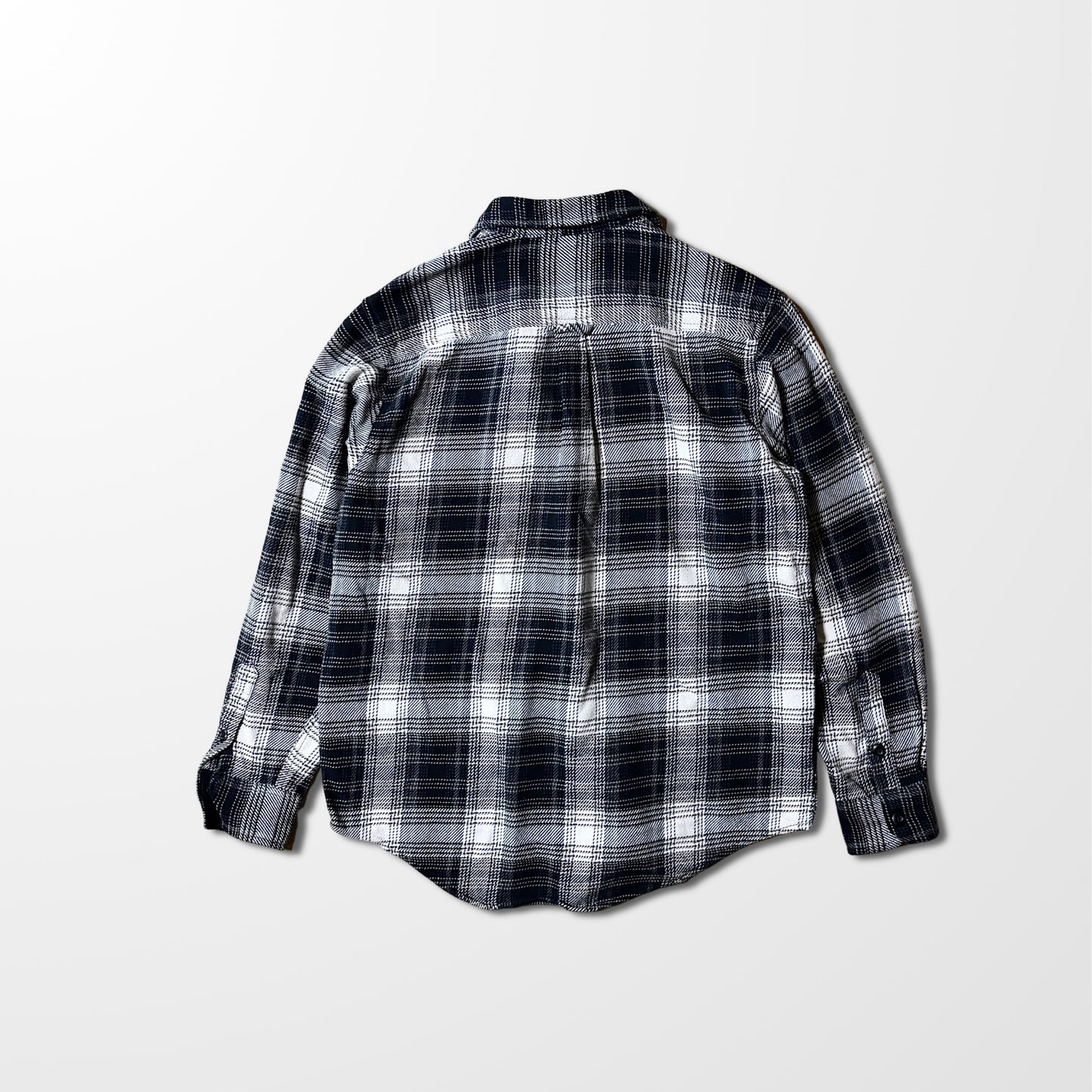 Flannel Check Shirt – M, Black & White