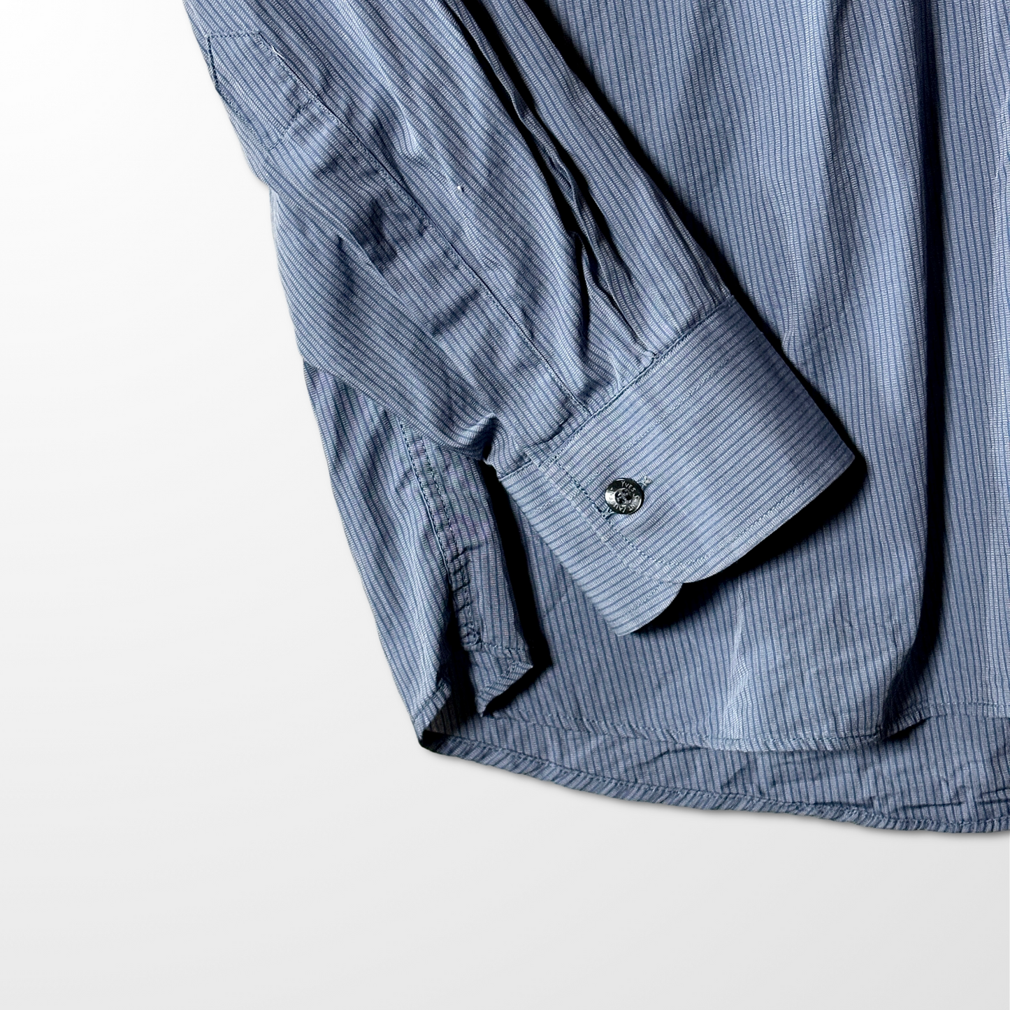 Yves Saint Laurent pour homme Blue Stripe Shirt – Size 45