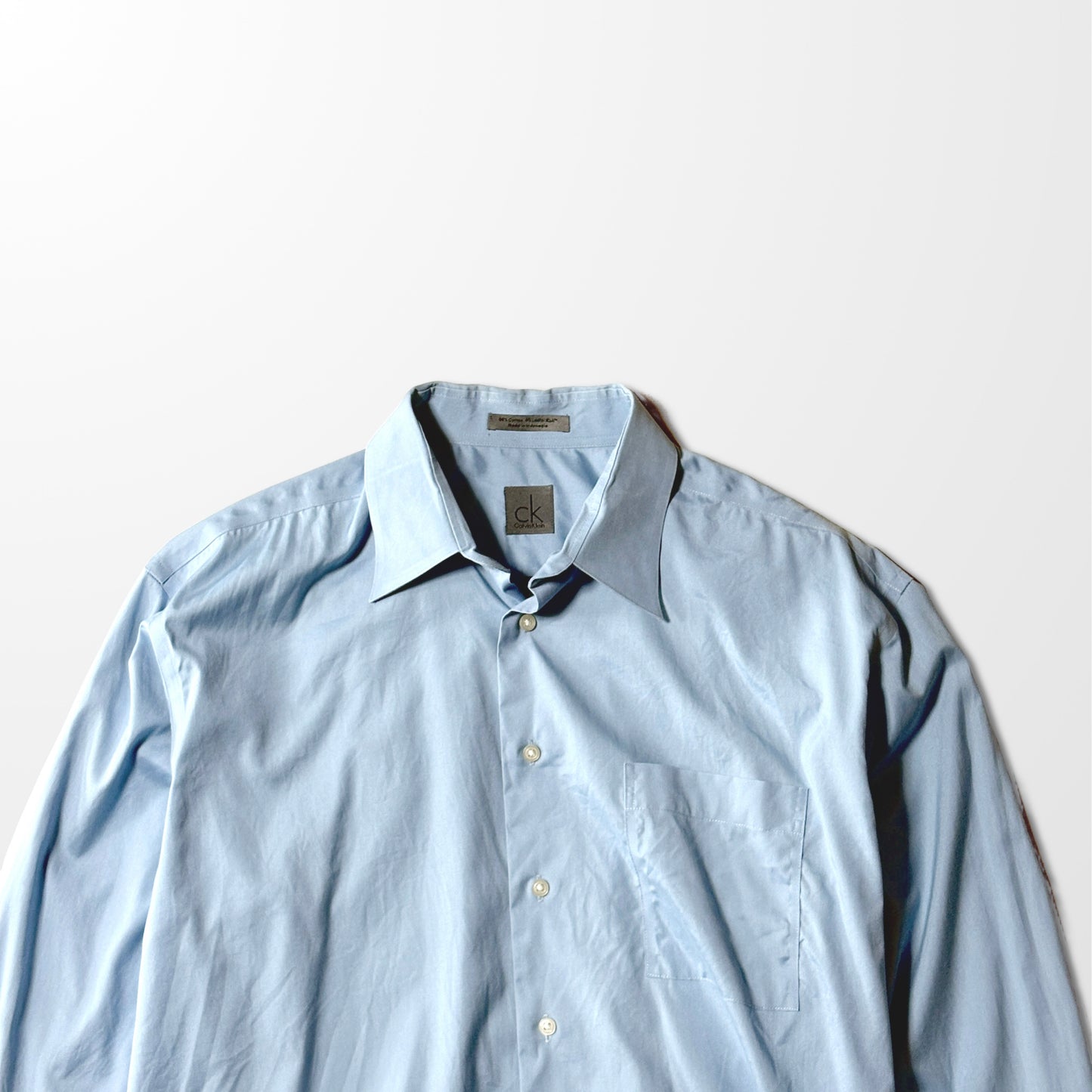 Cotton Blend Light Blue Shirt Calvin Klein  – L