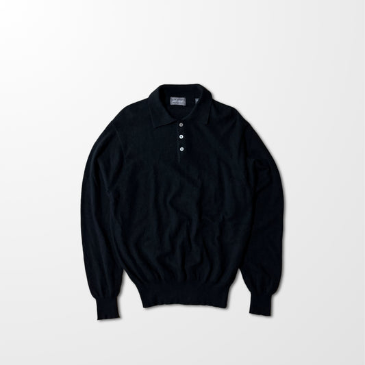 2 Ply Cashmere Knit Polo Sweater Black – L-Lord & Taylor