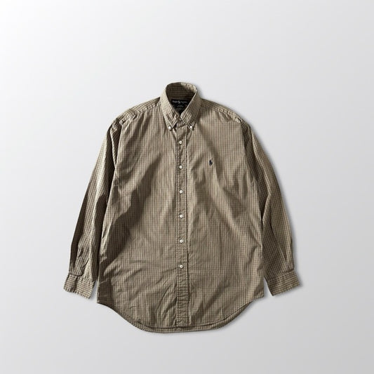Perry Ellis Beige Linen Shirt Button Down – XL