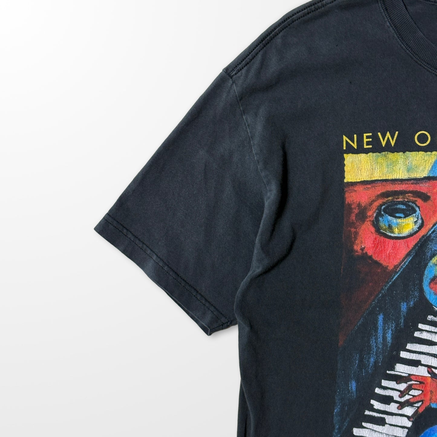 New Orleans Jazz Fade Art Tee – Colorful Pianist Print