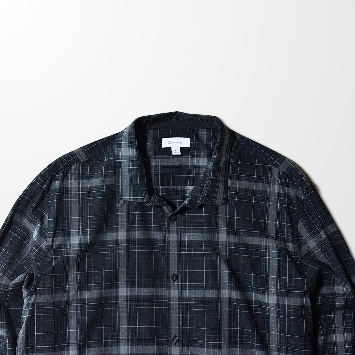 Calvin Klein　Black Check Shirt – XL