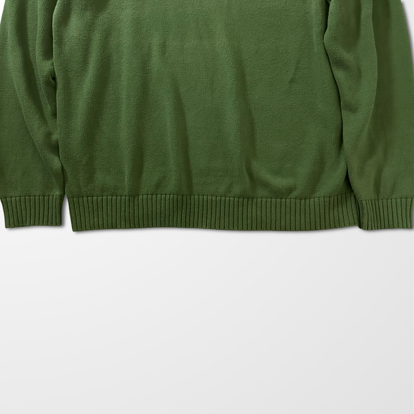 Lands’ End Drifter Cotton Sweater – XL Tall / Olive Green