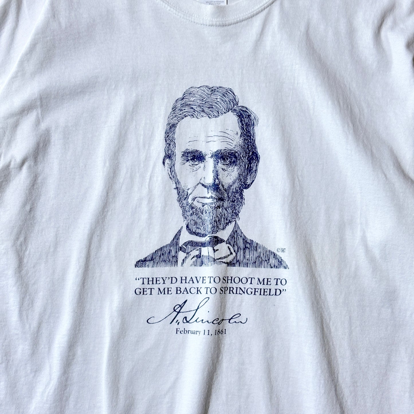 Lincoln Quote Tee - Gildan White T-Shirt