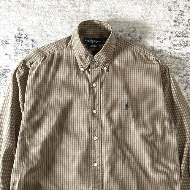 Polo by Ralph Lauren Blake Brown Check Cotton Shirt – S