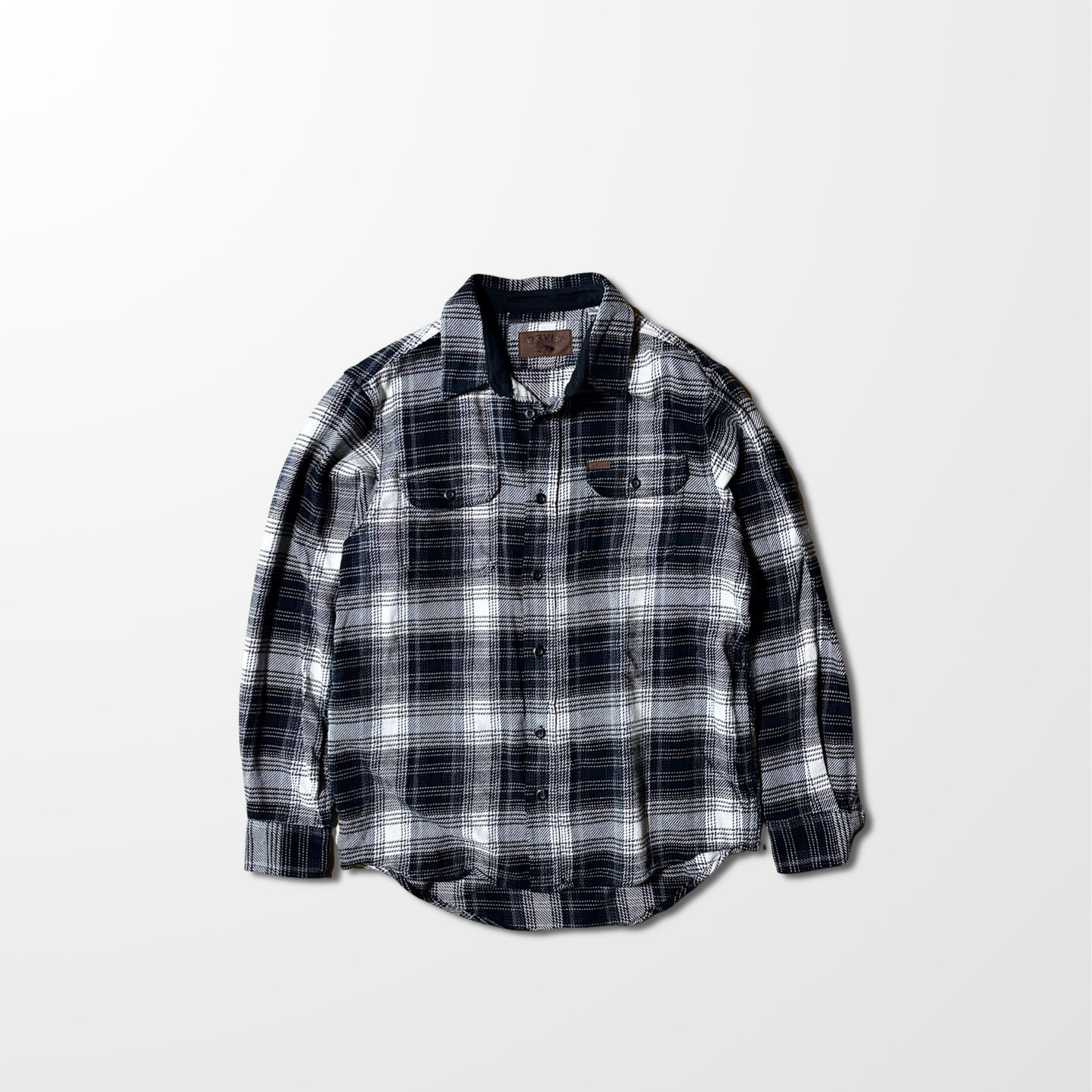 Flannel Check Shirt – M, Black & White