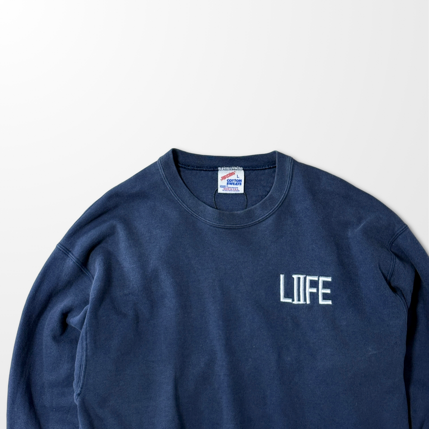Jerzees LIFE Embroidered Sweatshirt – Navy L
