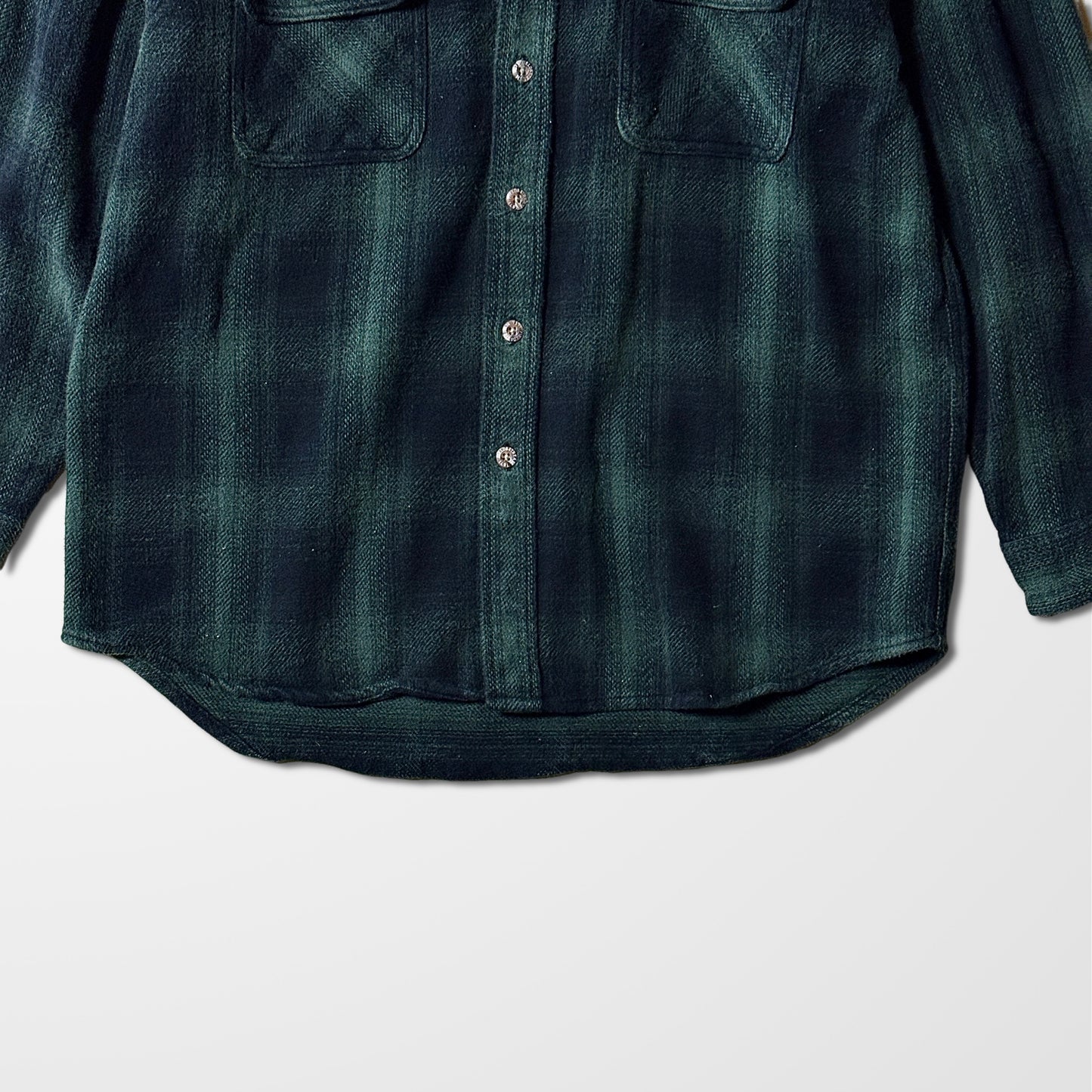 Flannel Cotton Green Check Shirt Jacket – L