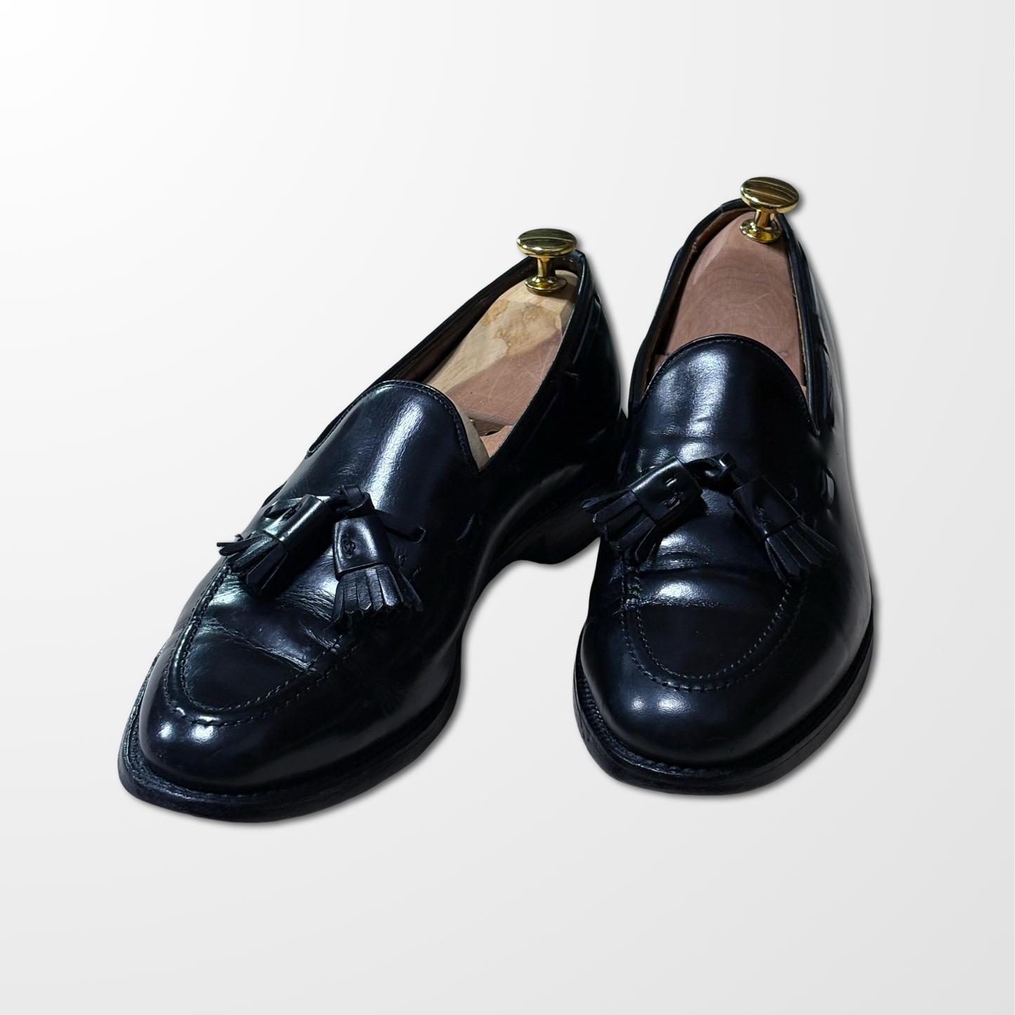Allen Edmonds Black Leather Tassel Loafers – US 8B 1/2