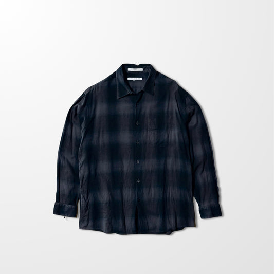 Shadow Check　Rayon　Cotton  Shirt - XL　Perry Ellis