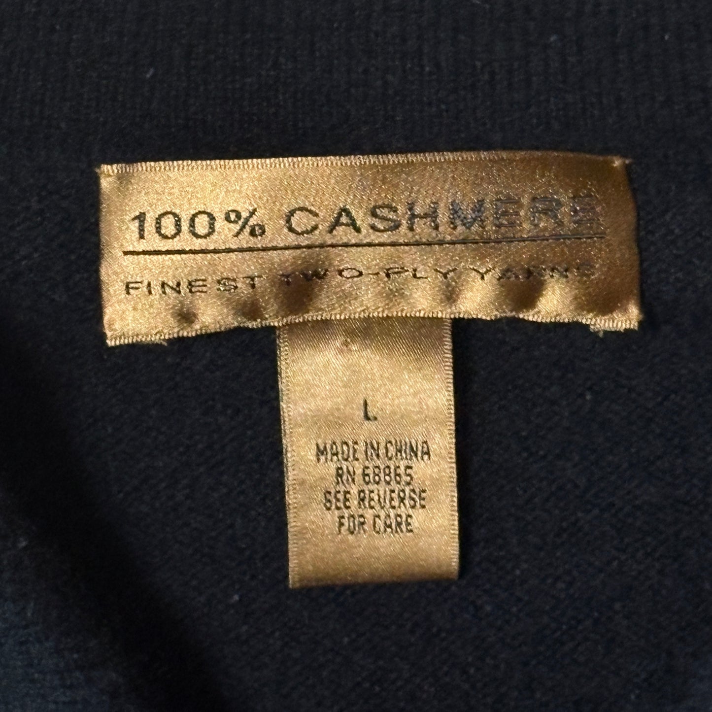 2Ply　Cashmere 100% Knit Polo Sweater Black – L