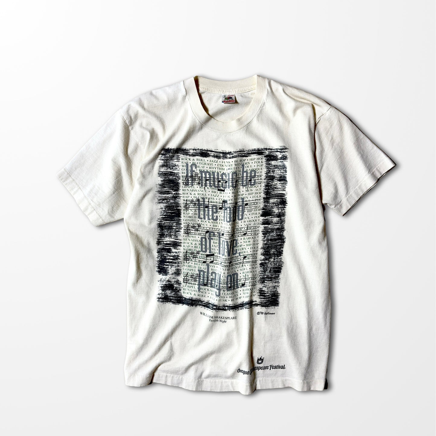 Shakespeare quote T-shirt / Oregon Festival / music × typography