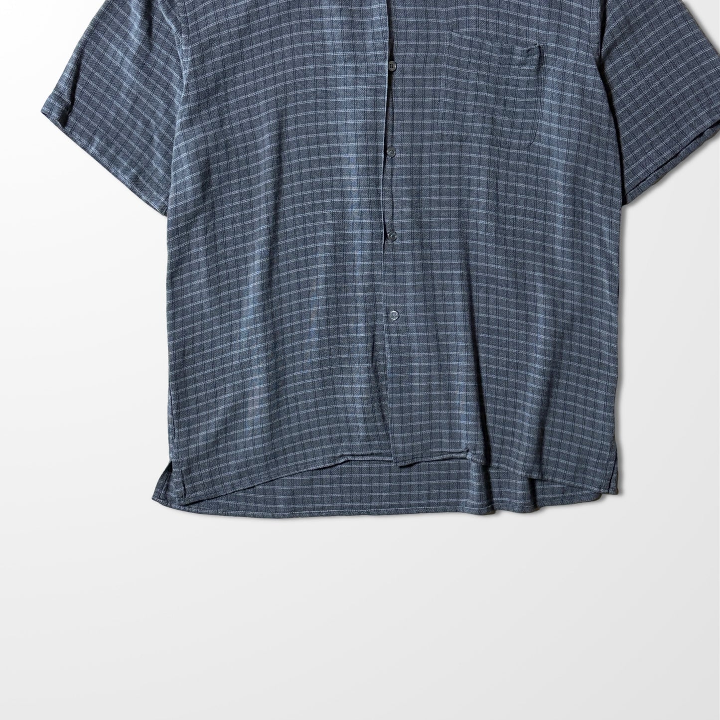 Perry Ellis Rayon Rayon　100％ Check Shirt　Open　